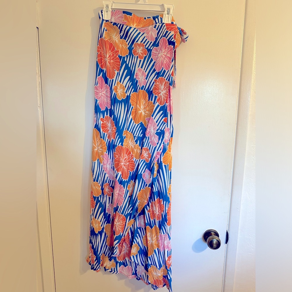 Mommy & Me Ava Sky Matching Mommy Skirt (M) and Girls Maxi Dress (2T)